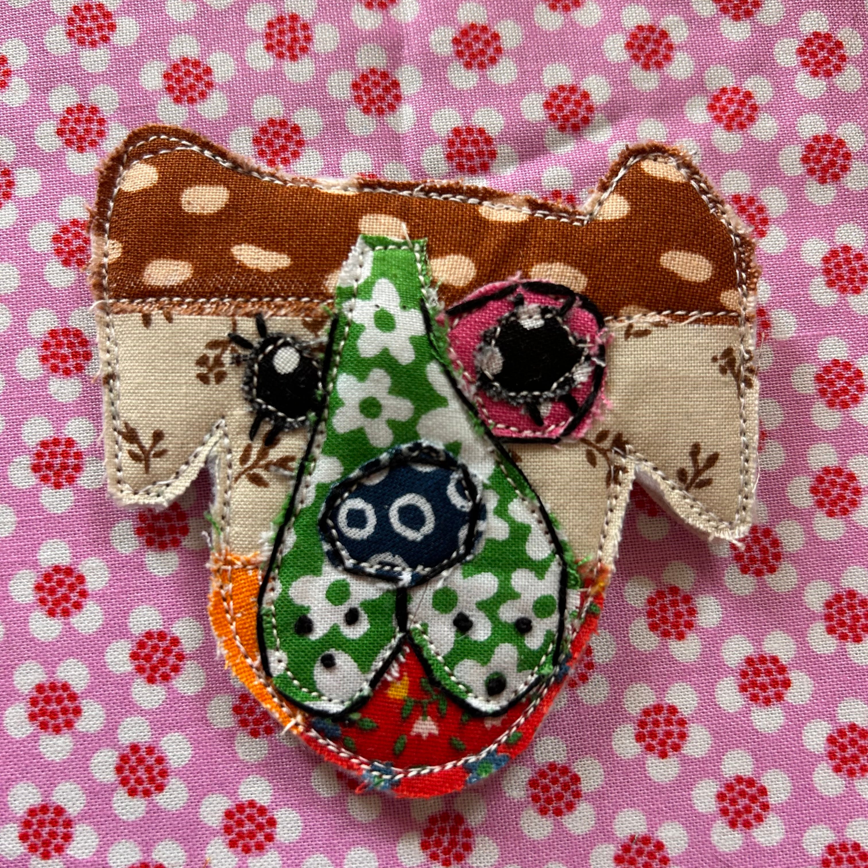 Dog Patchwork Puppy Pins