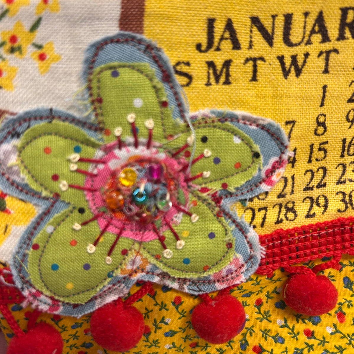January Yellow Zipper Pouch