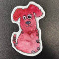 Red Pup Sticker