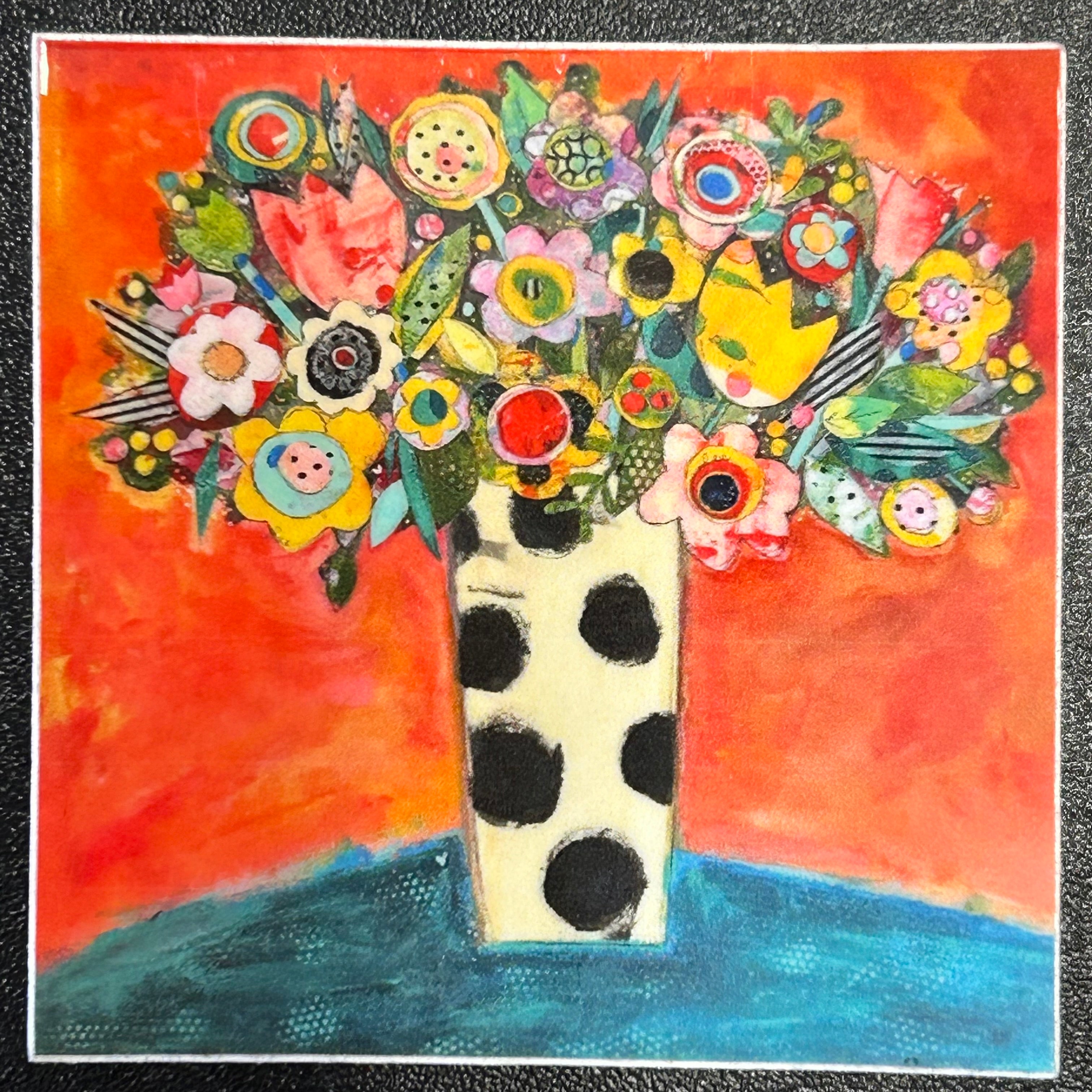 Funky Flower Vase Sticker