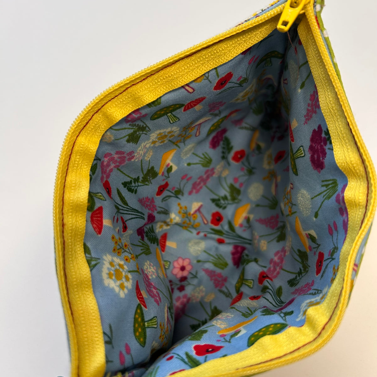 January Yellow Zipper Pouch