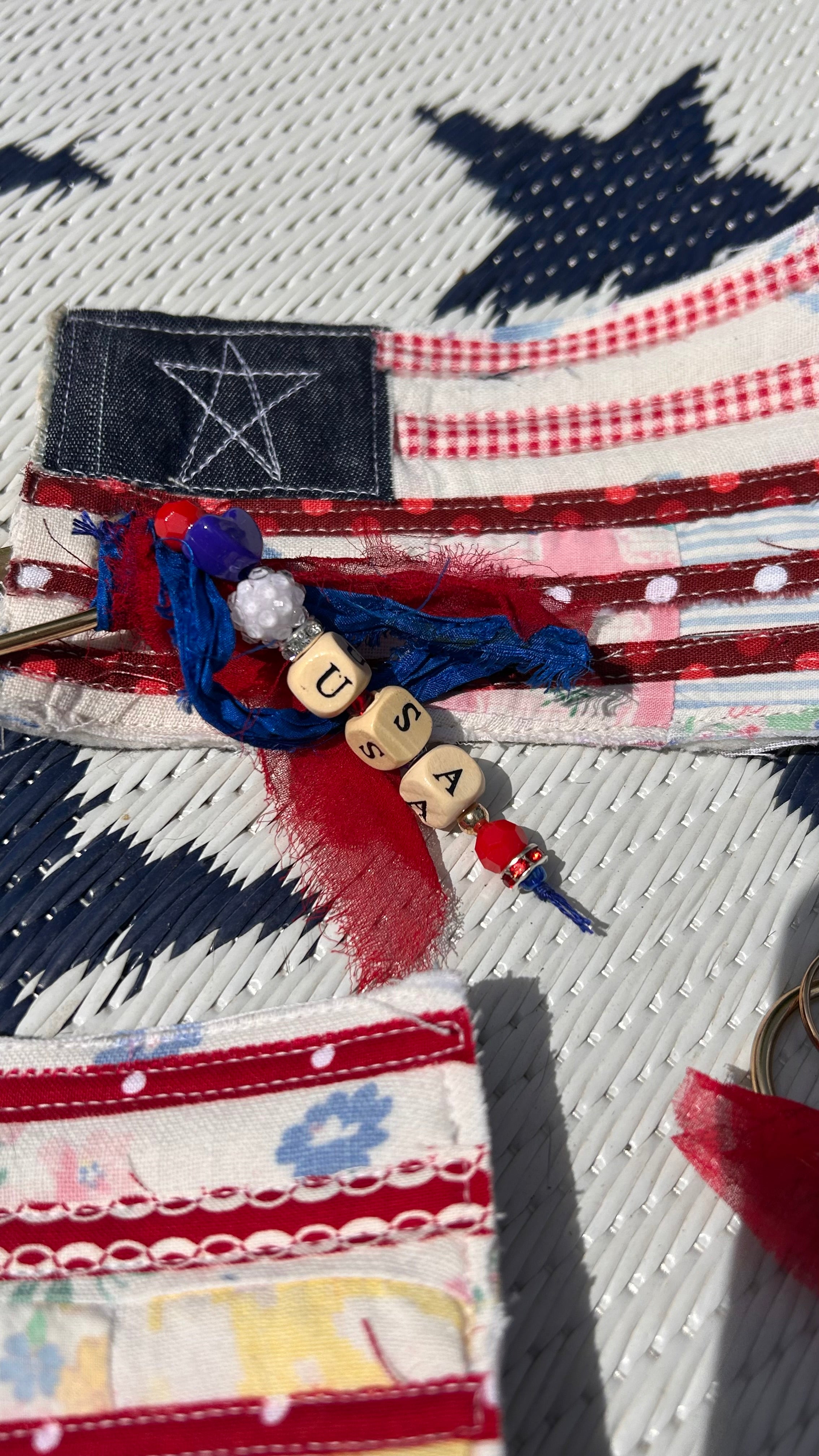 FLAG BAG TAGS -USA