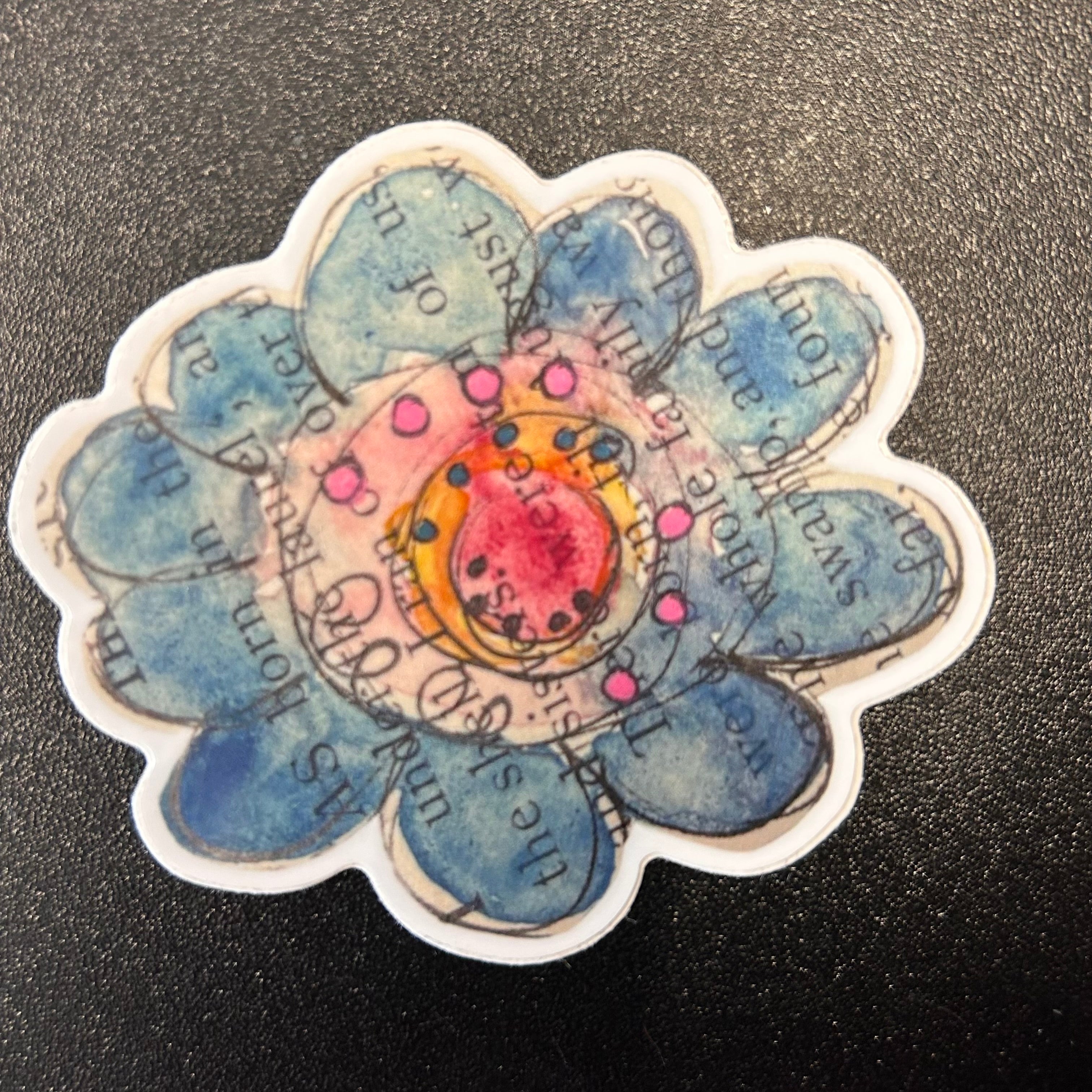 Blue Flower - watercolor sticker