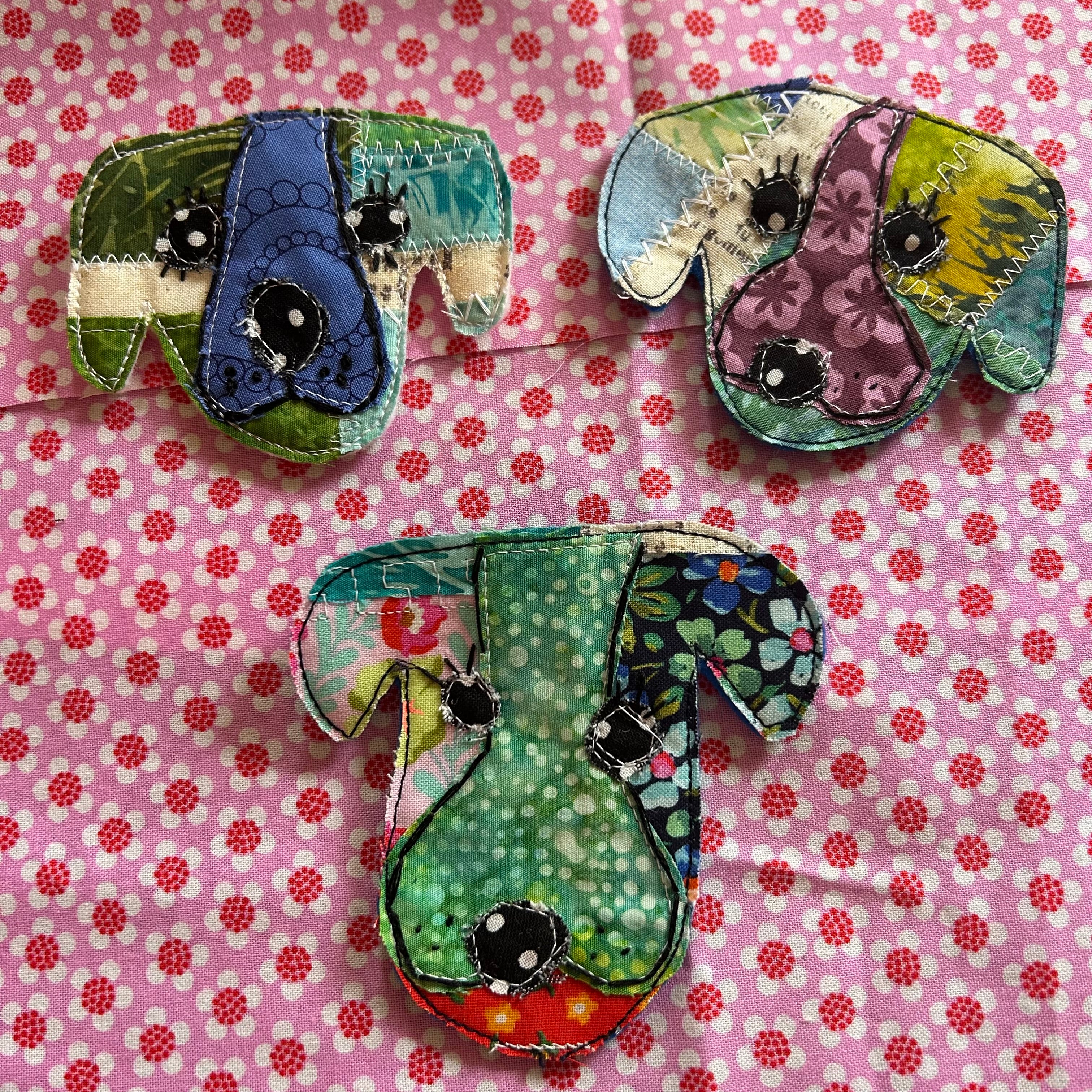 Dog Patchwork Puppy Pins