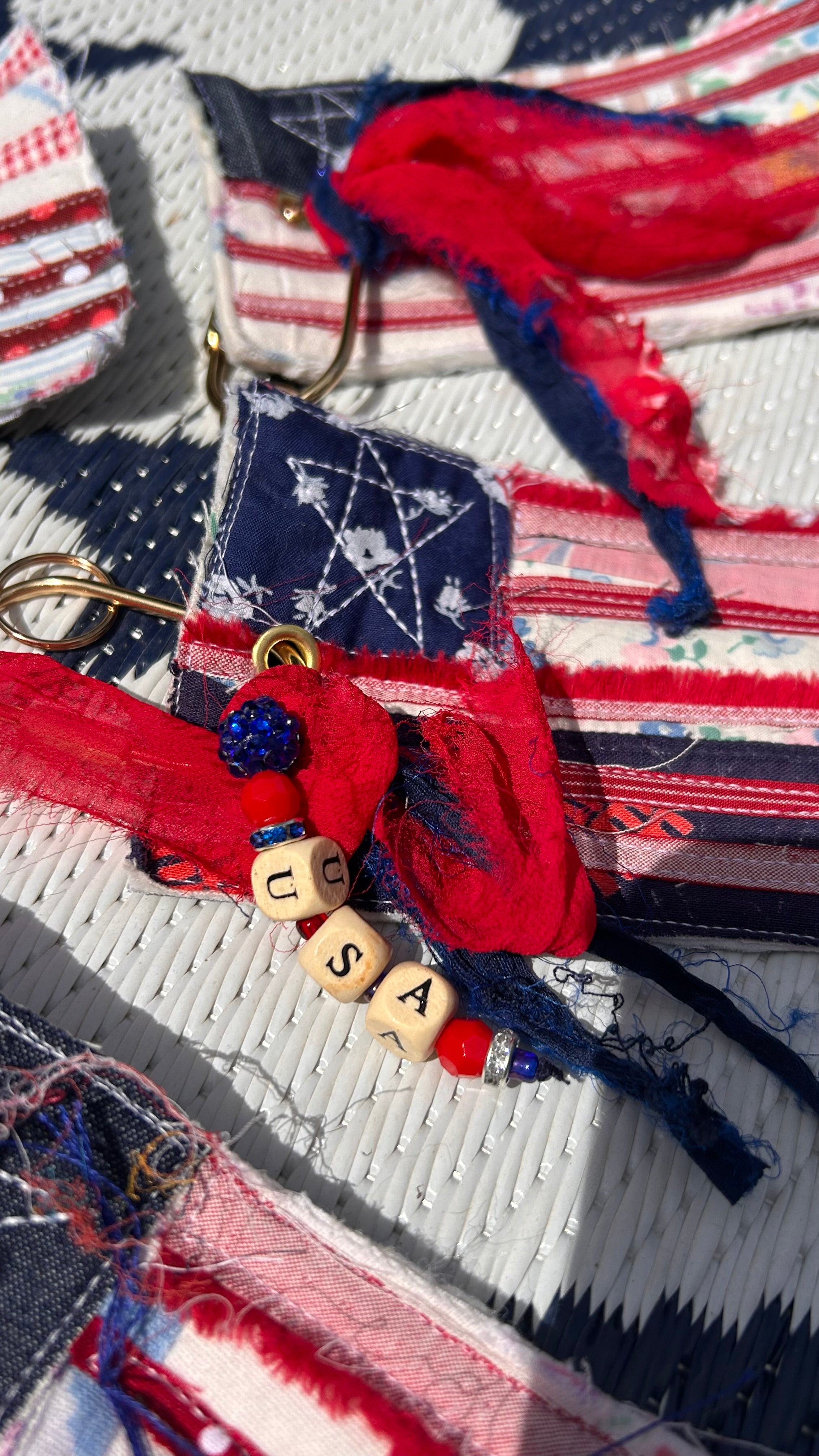 FLAG BAG TAGS -USA