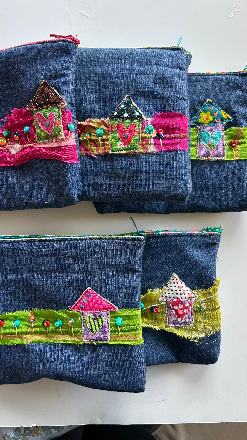 Denim Zipper Pouch