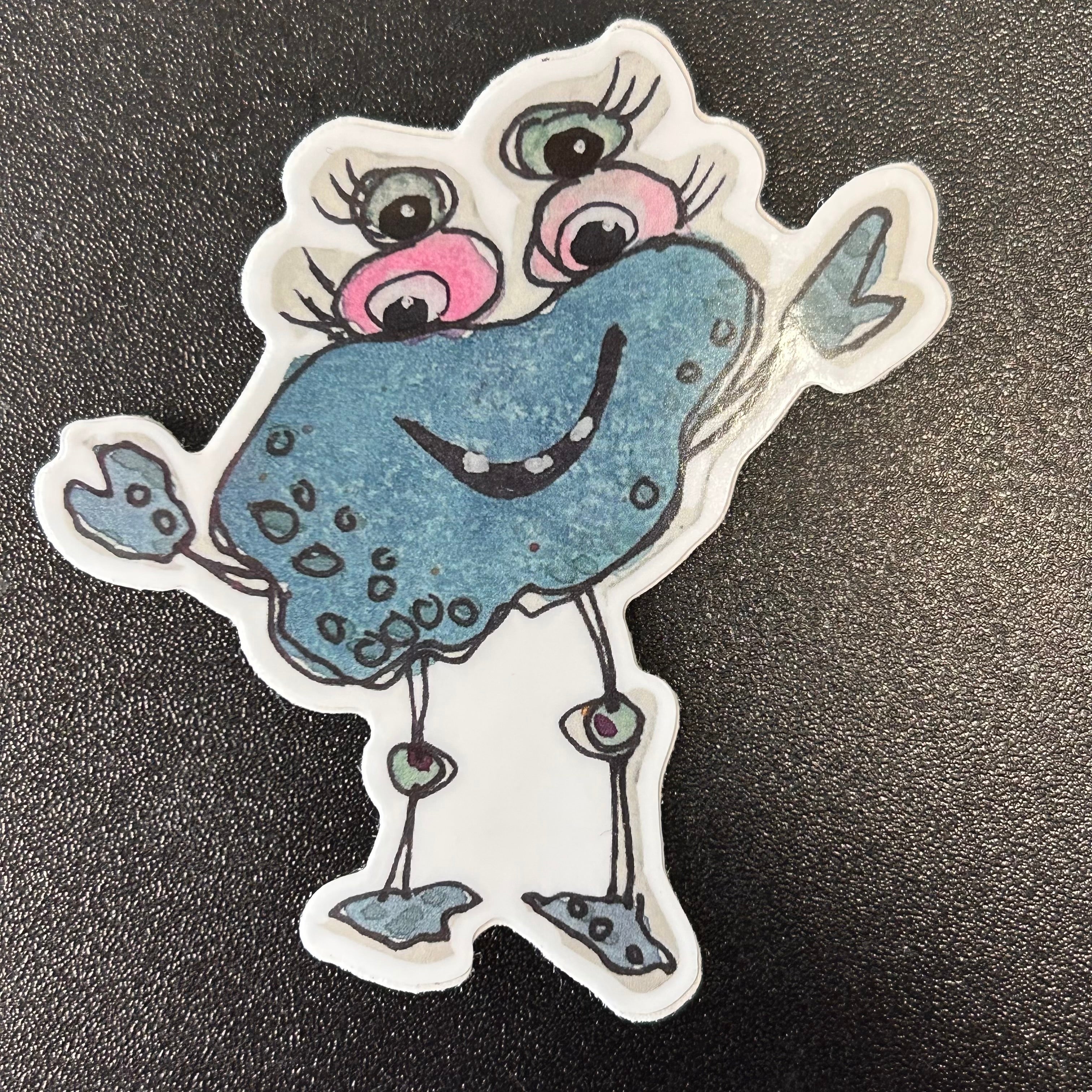 Blue Monster Sticker
