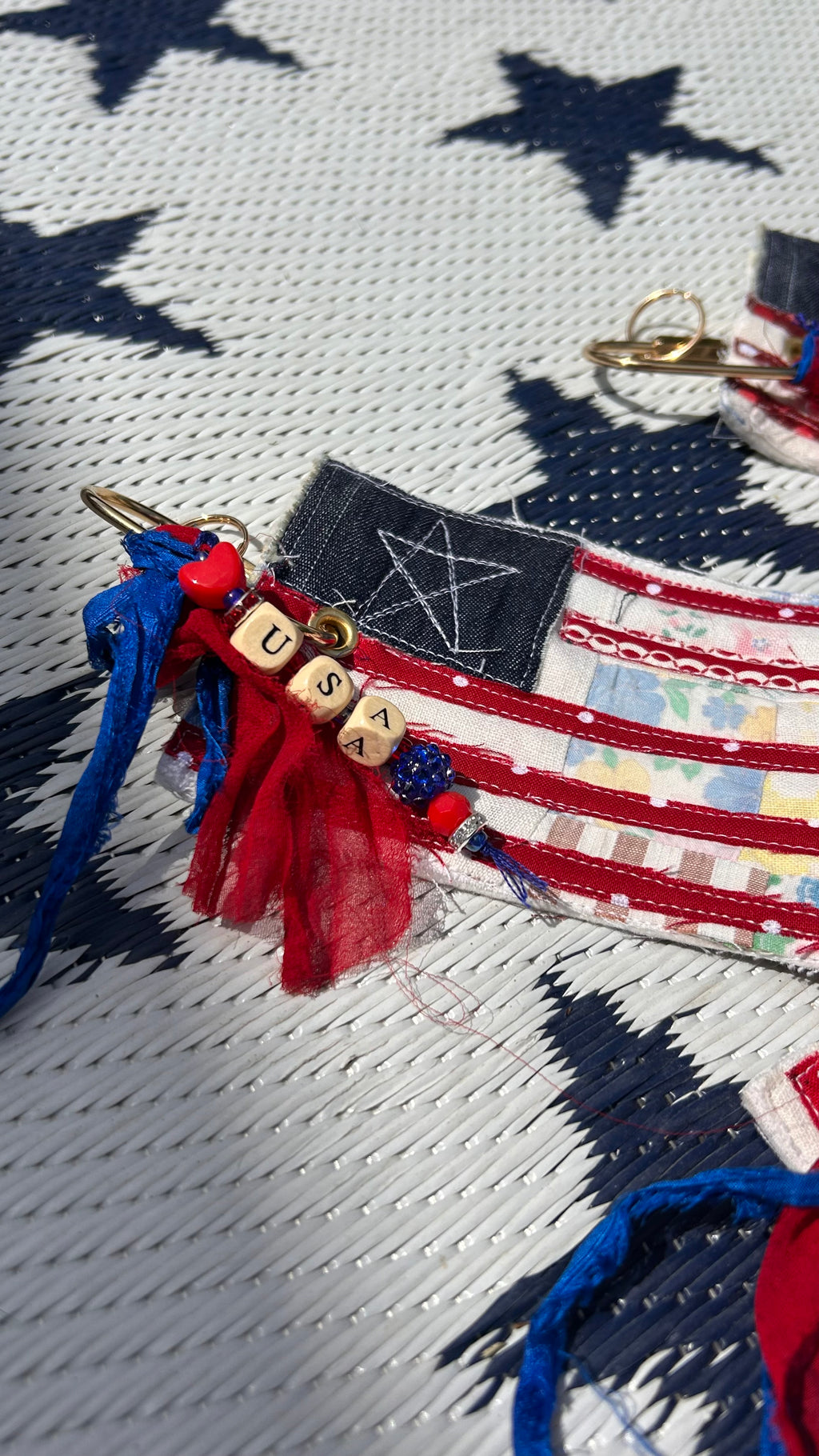 FLAG BAG TAGS -USA