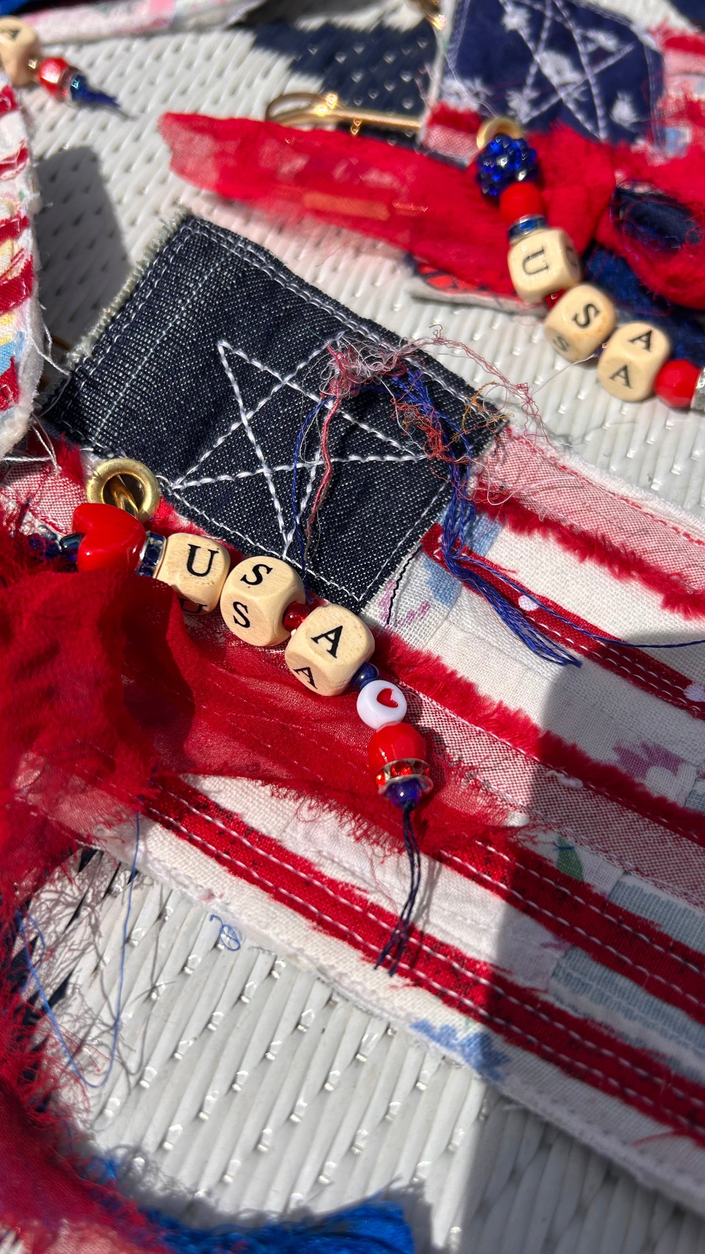 FLAG BAG TAGS -USA