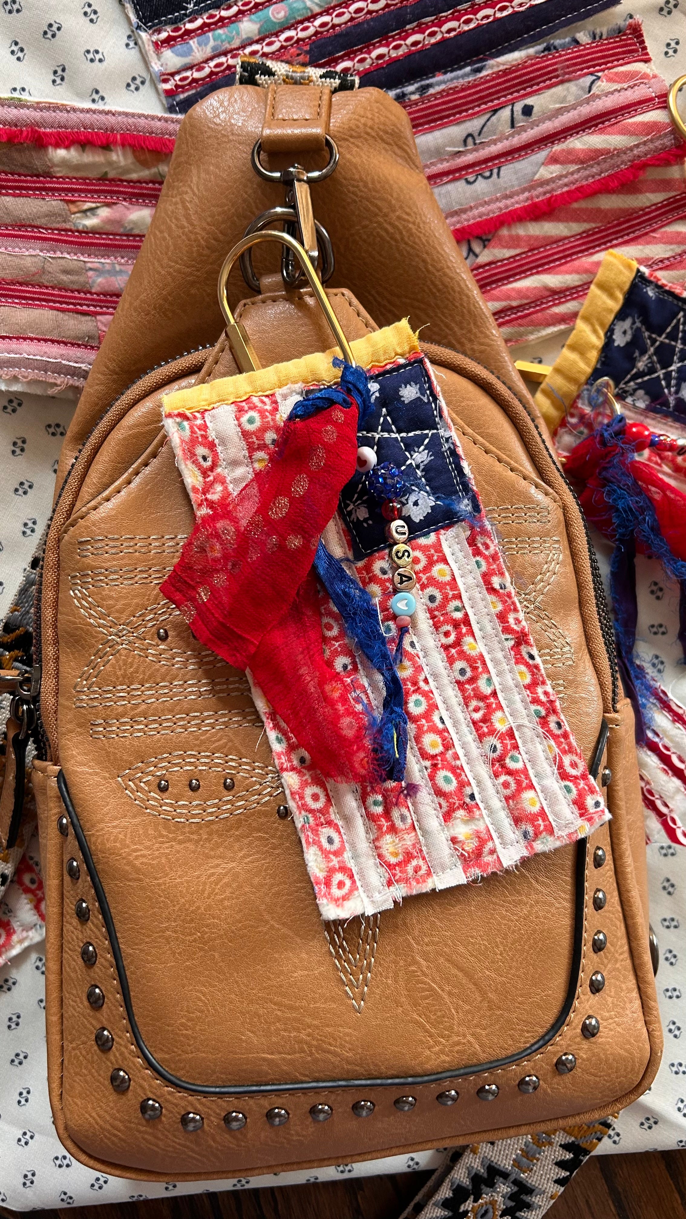 FLAG BAG TAGS -USA