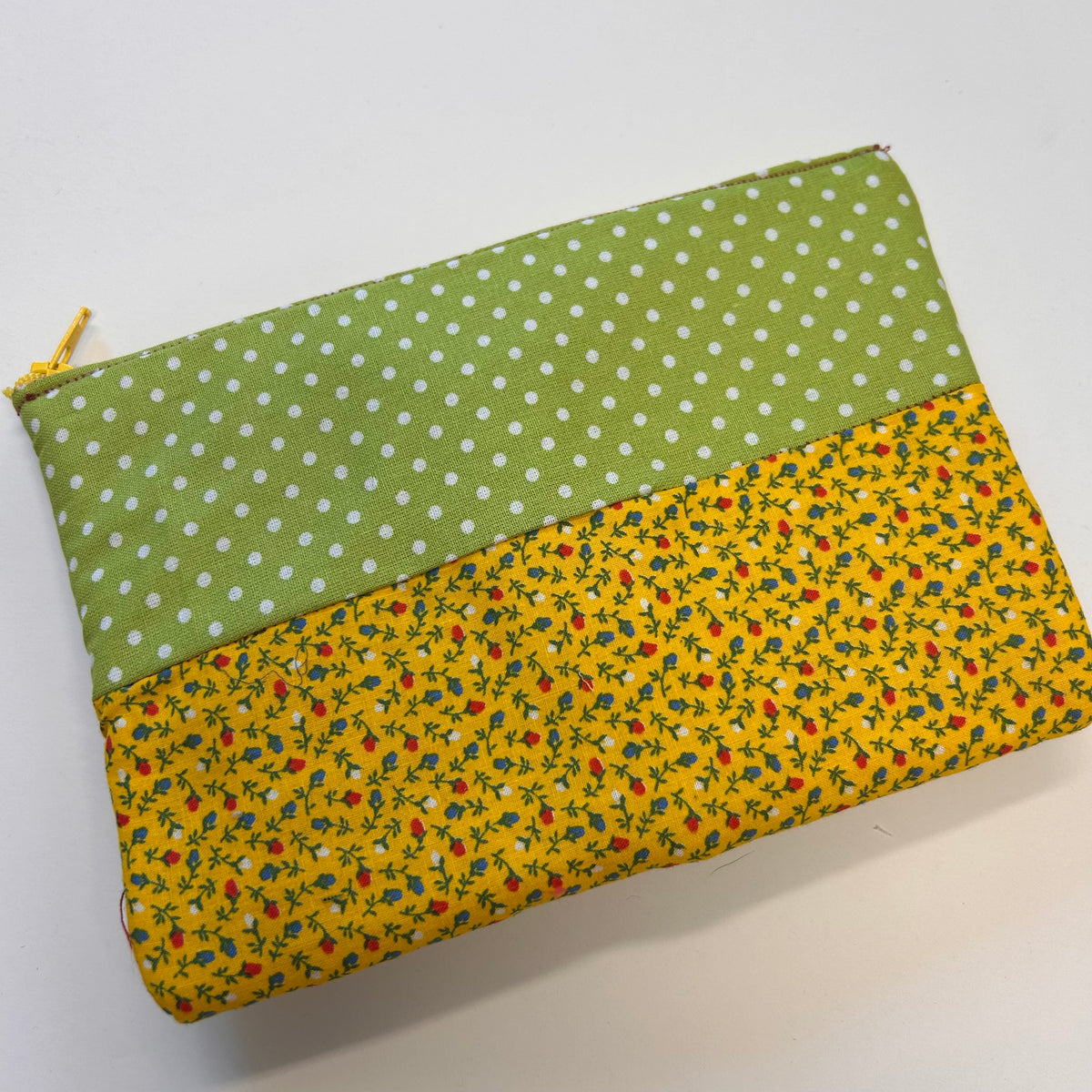 January Yellow Zipper Pouch