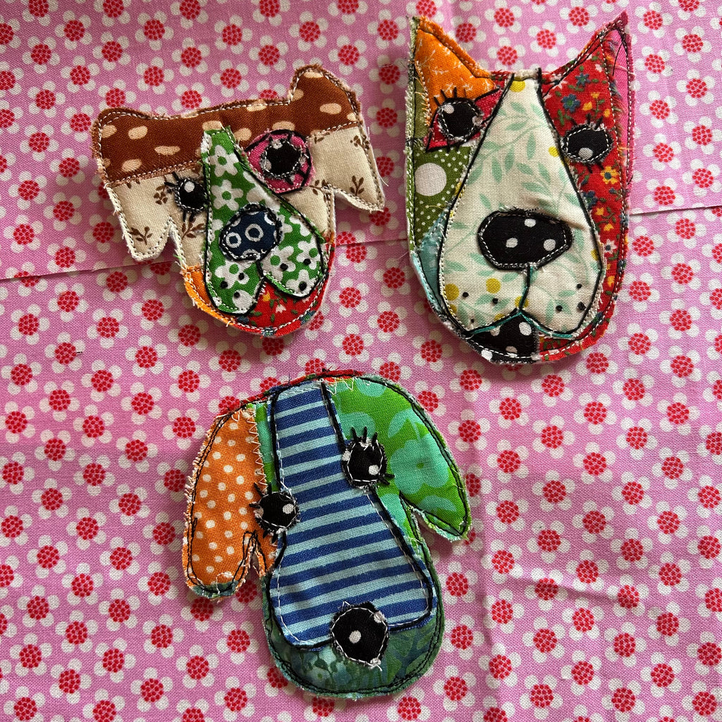 Dog Patchwork Puppy Pins
