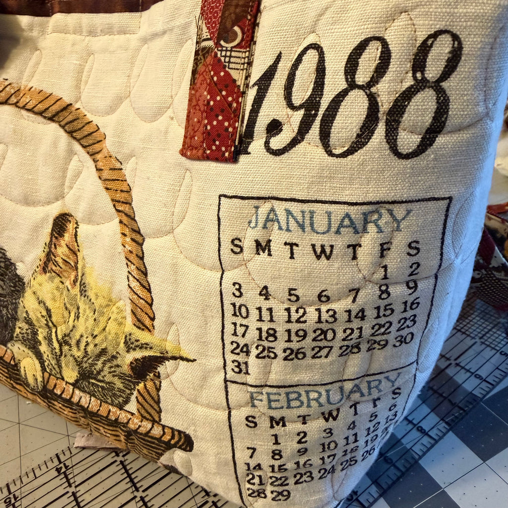 1988 Cat Calendar Purse