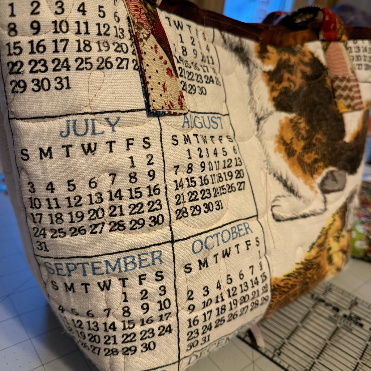 1988 Cat Calendar Purse