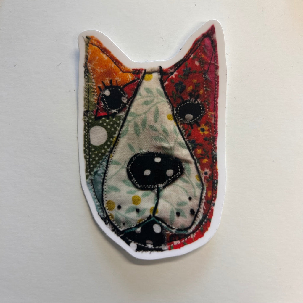 Patchwork Puppy Sticker